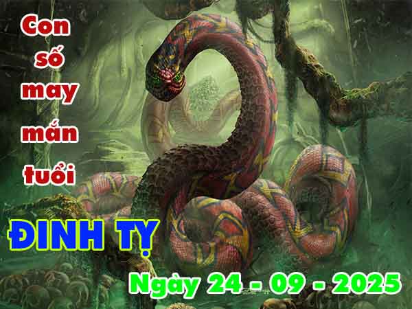 Cặp số đẹp tuổi Đinh Tỵ ngày 24/9/2025 thứ 4 hôm nay