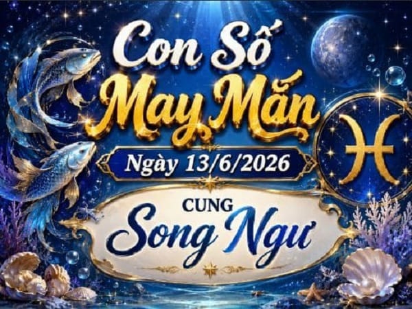Luận con số may mắn ngày 13/6/2026 cung Song Ngư hôm nay