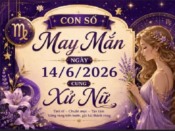 Bật mí con số may mắn ngày 14/6/2026 Cung Xử Nữ hôm nay