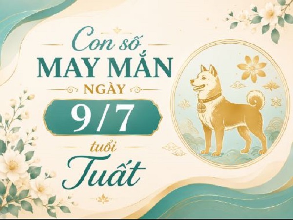 Những con số may mắn ngày 9 tháng 7 năm 2026 của tuổi Tuất theo năm sinh
